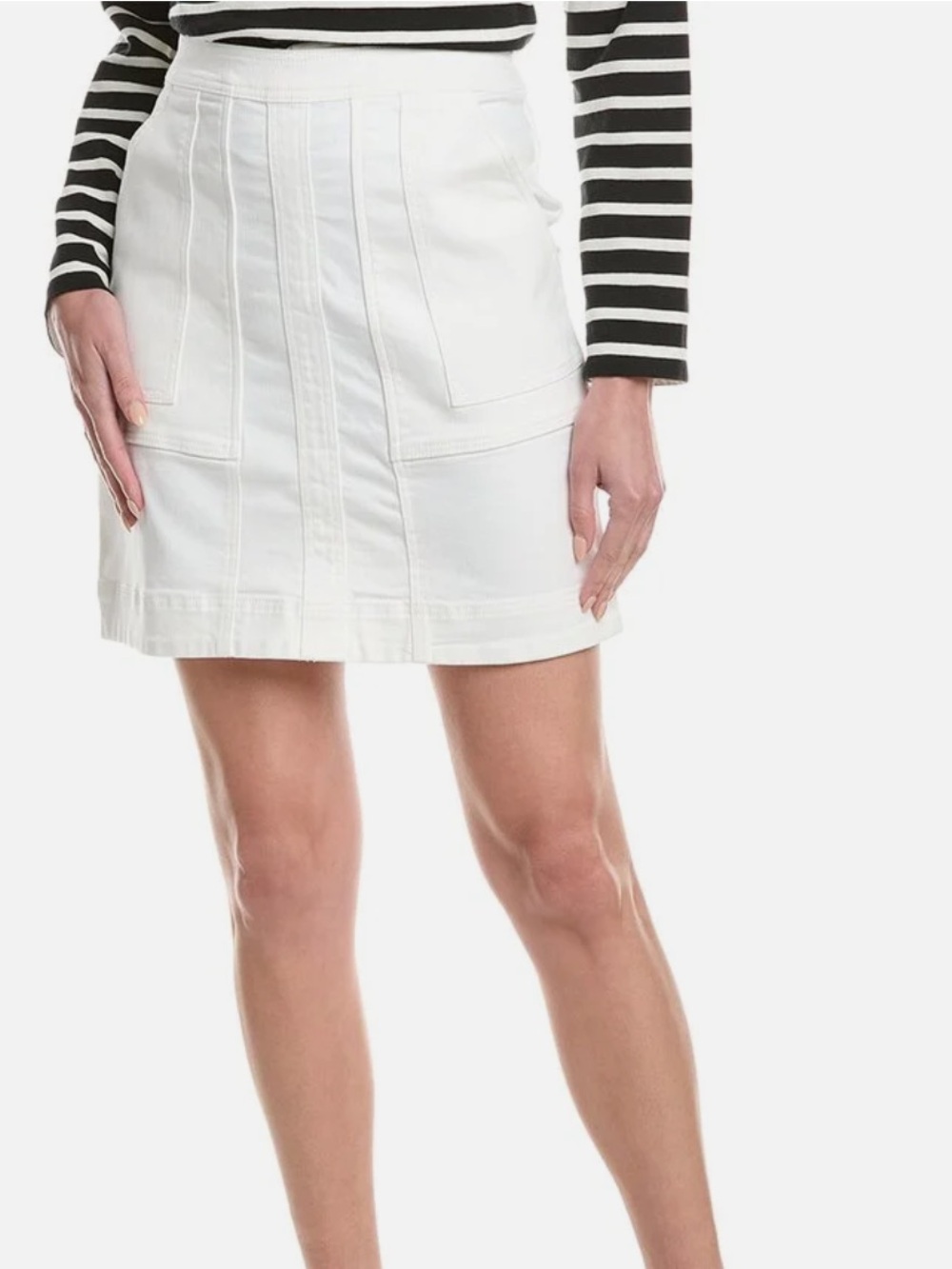 Cabi The Everday White Skirt Size 12 BRAND NEW Has Pockets! $109